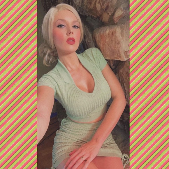 🍭 Fashion Nova Mint Green Knit Skirt Set 🍭 - Picture 2 of 4